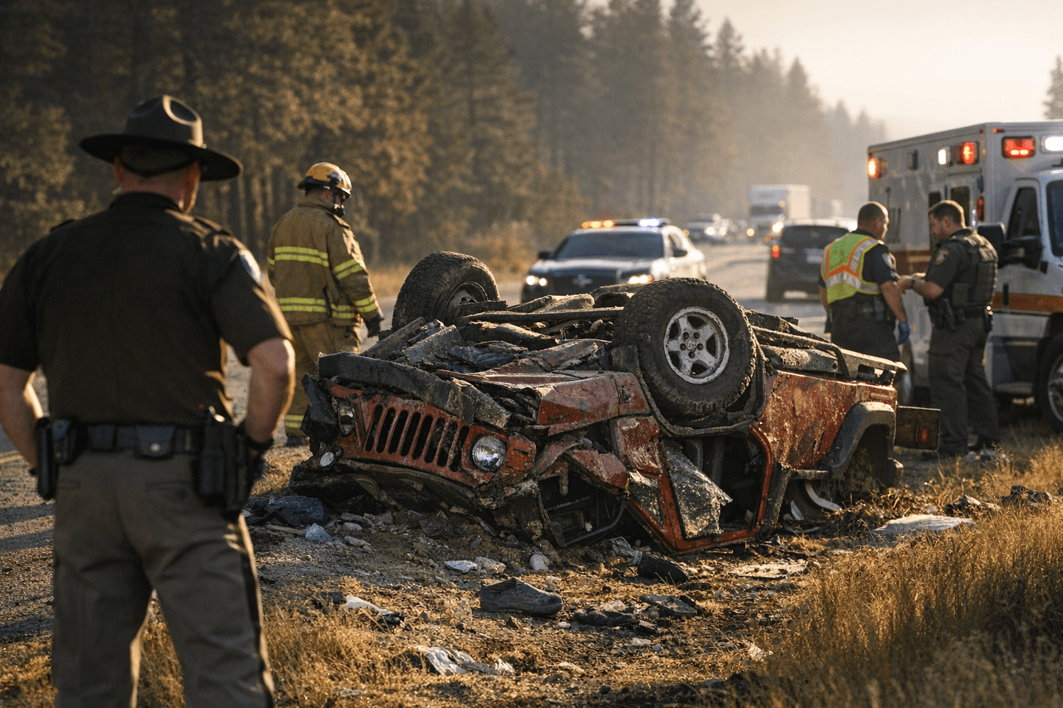 79-year-old Man Dies in Single-Vehicle Rollover on U.S. 95 in Kootenai County