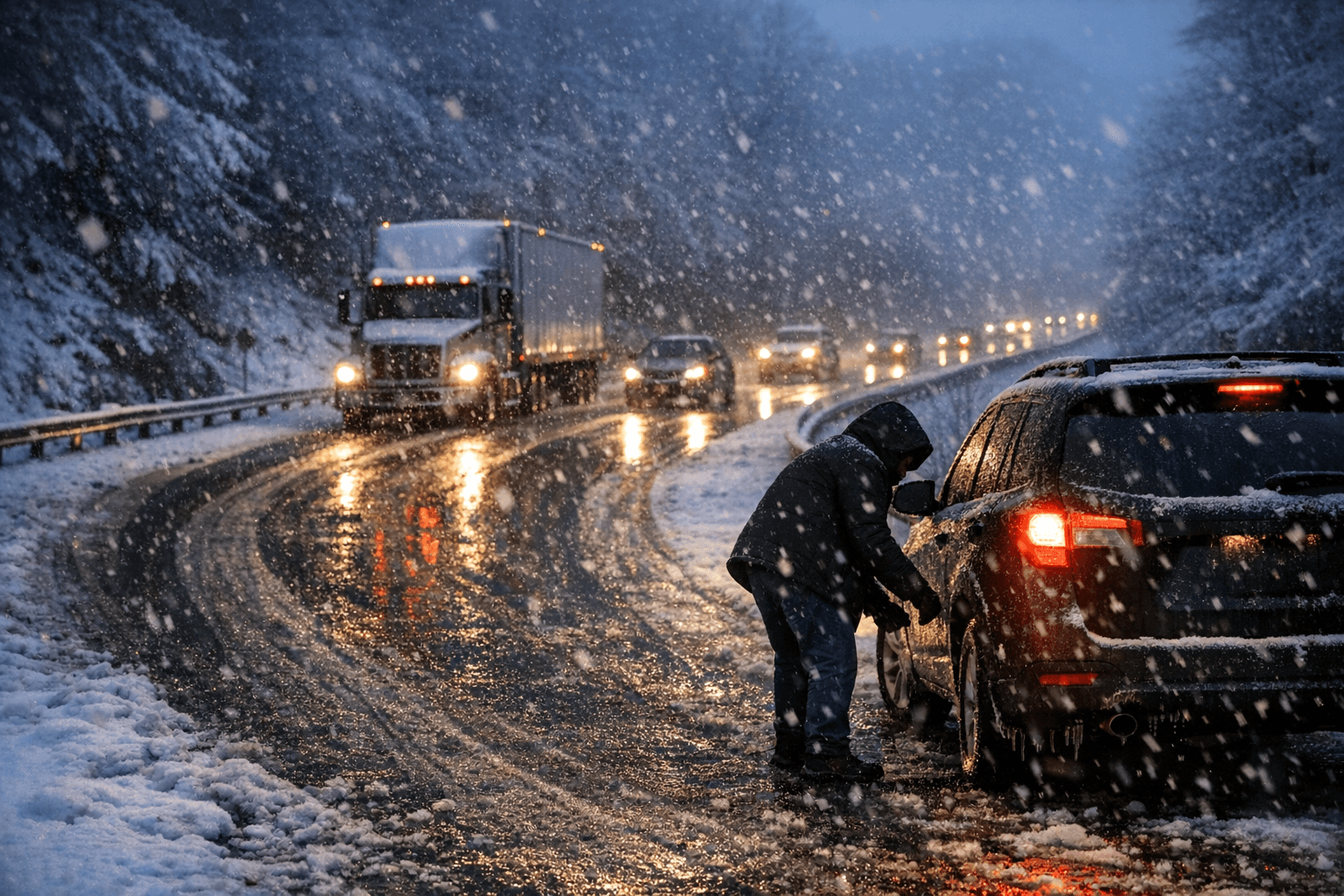 Winter Weather Advisory Impacts Hazard, Slippery Roads and Travel Delays