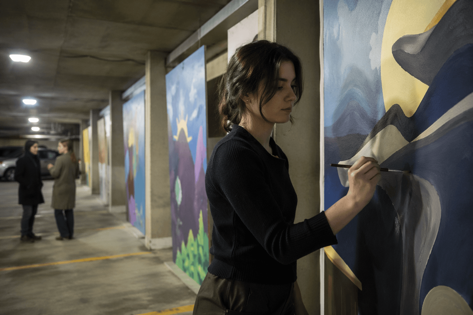 Young Lawrence artists unveil public art in downtown garage