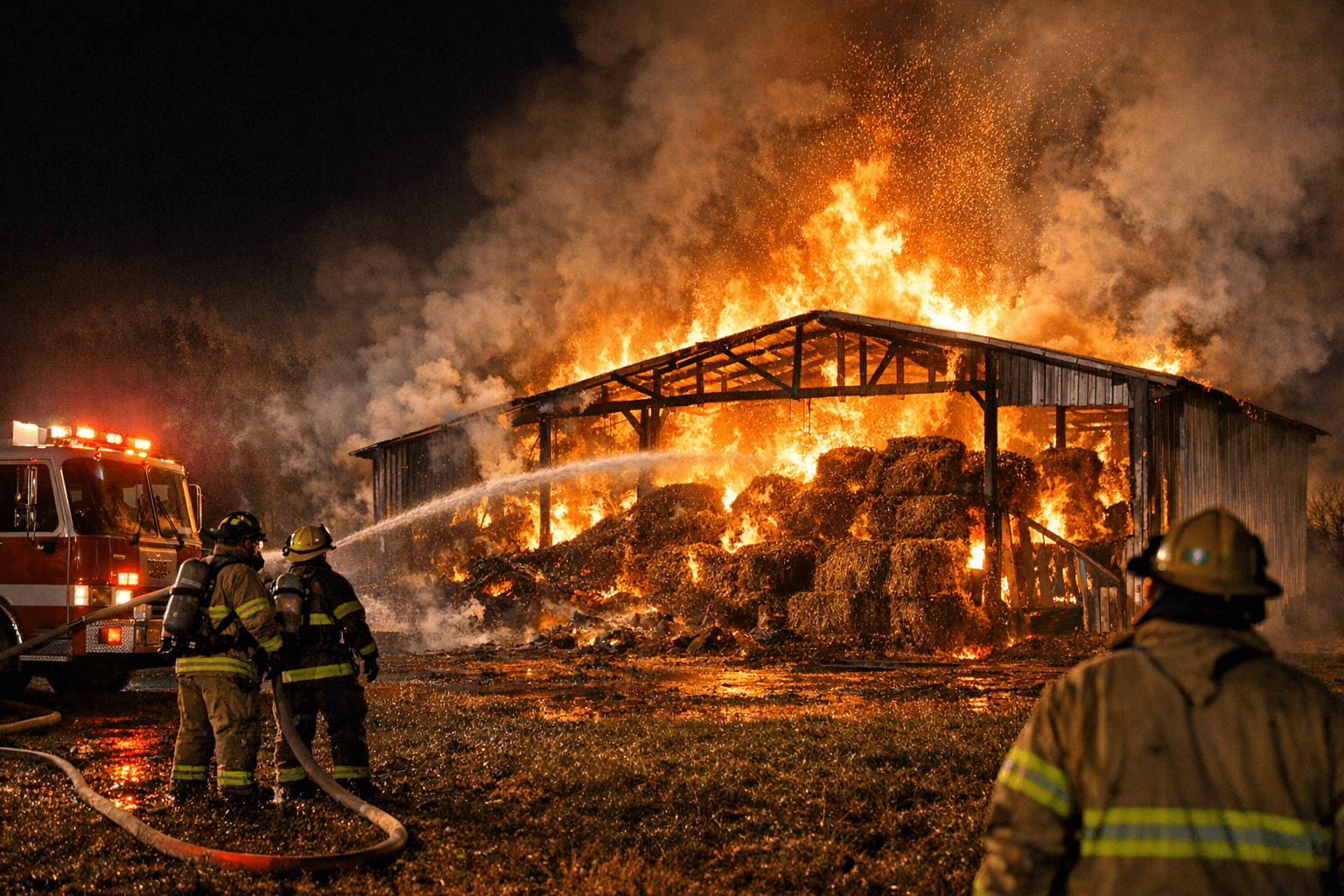 Large Snow Camp Hay Barn Fire Raises Questions About Rural Fire Safety