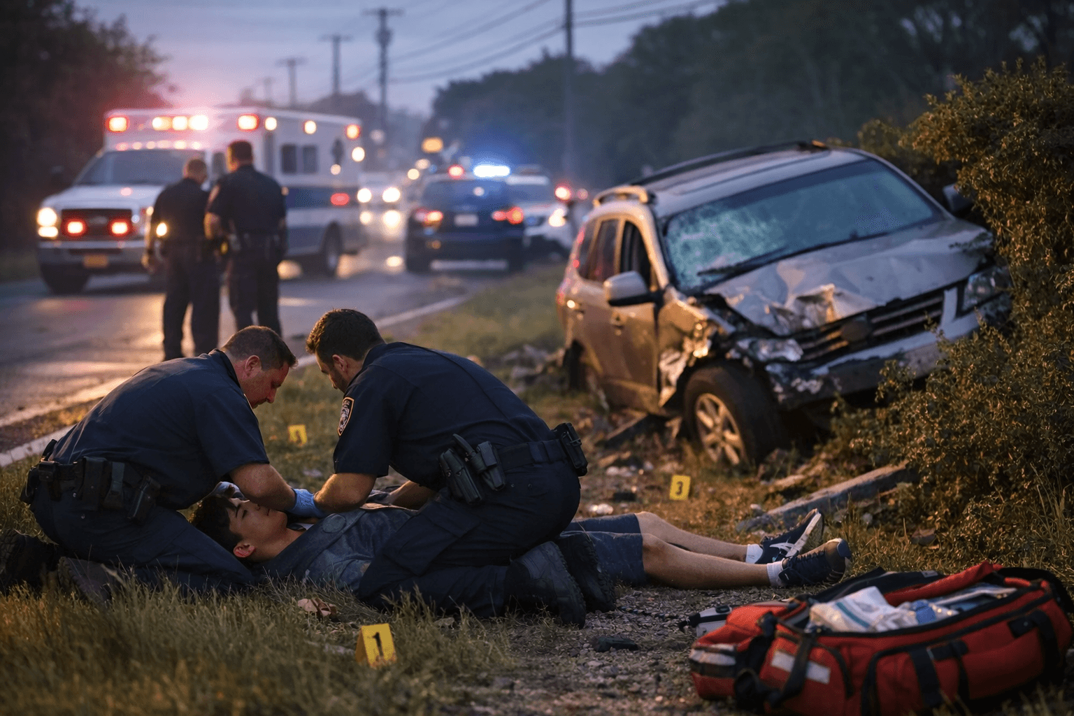 Vehicle Leaves Roadway, Strikes 16-Year-Old James Amaya in Bay Shore