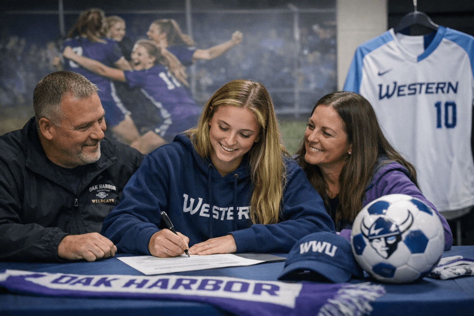Oak Harbor Midfielder Maddie Mays Signs with Western Washington University