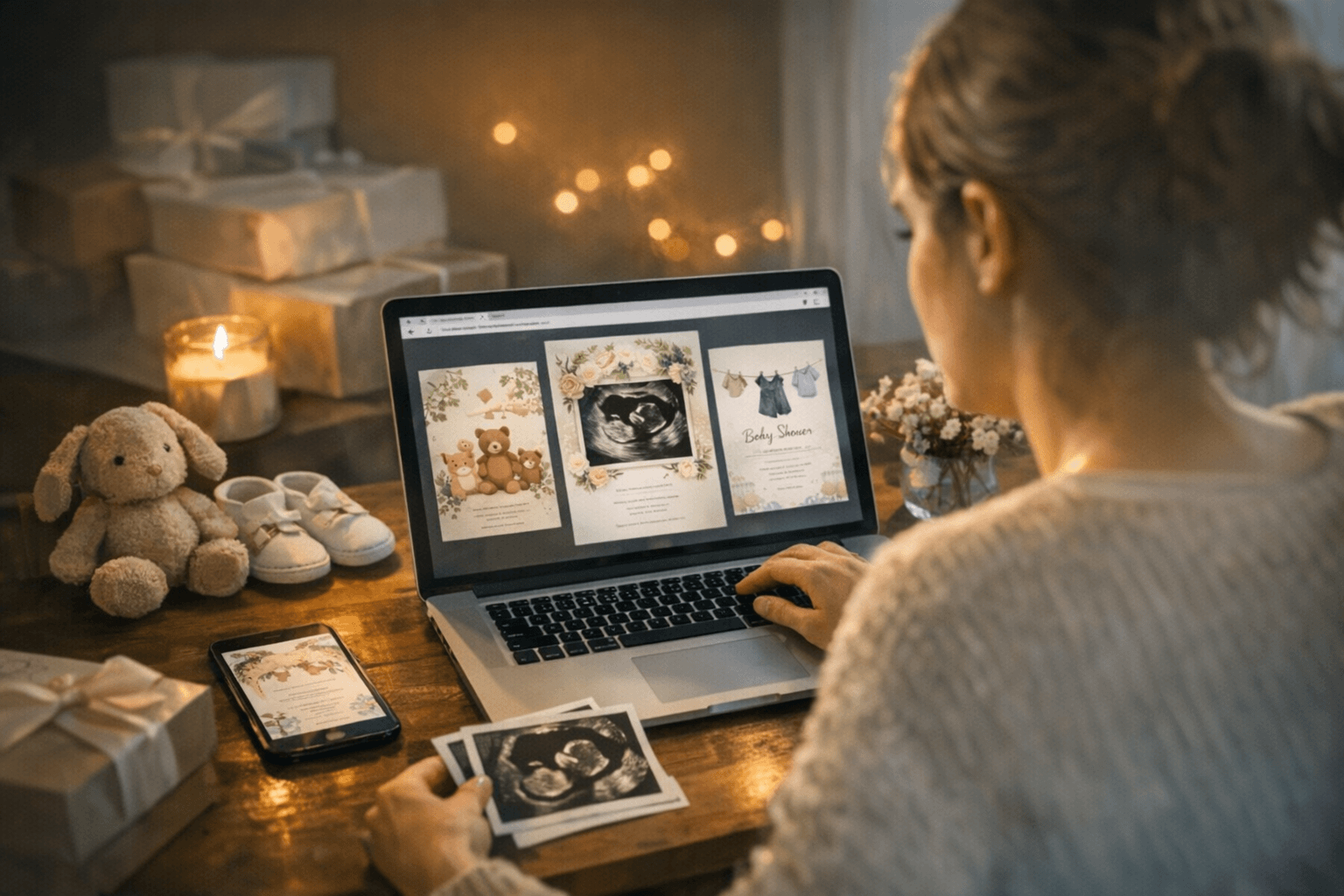 Online baby shower invitations get customizable templates from Evite, Canva, Greetings Island