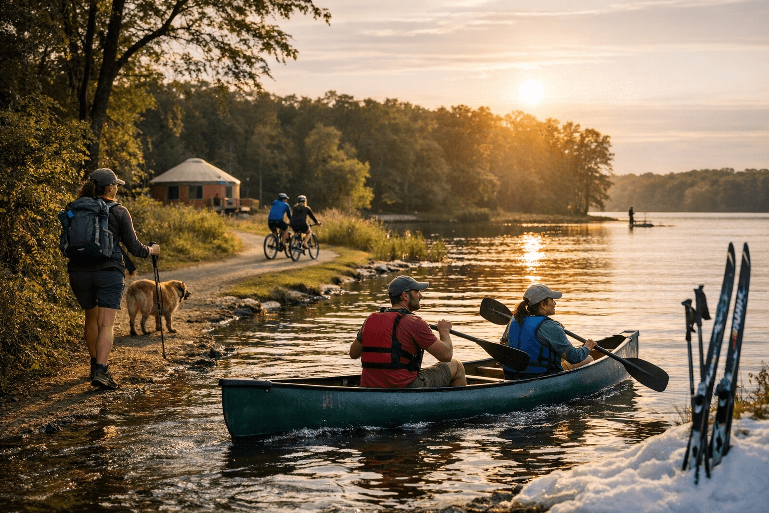 Glendalough Park offers year round outdoor access and health benefits