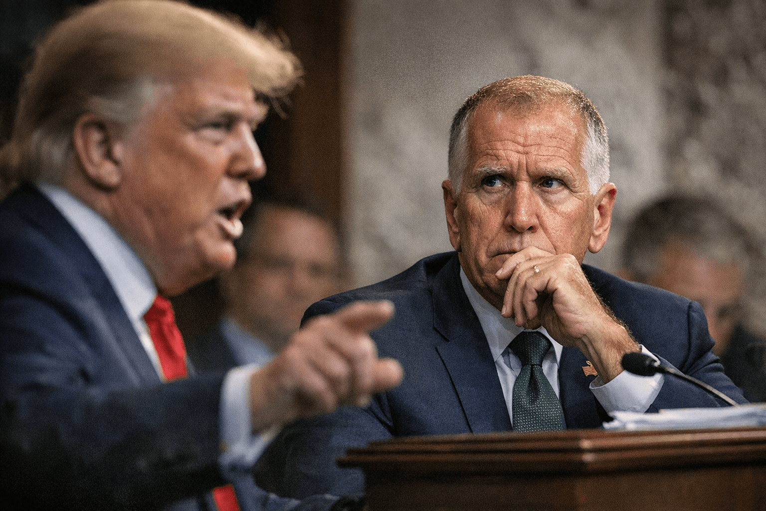 Trump wrongly says Thom Tillis is out, as Fed fight escalates