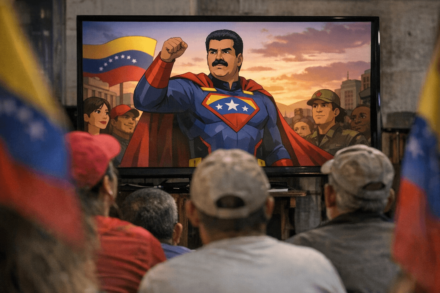 Venezuelan state cartoon casts Maduro as superhero, promotes unity