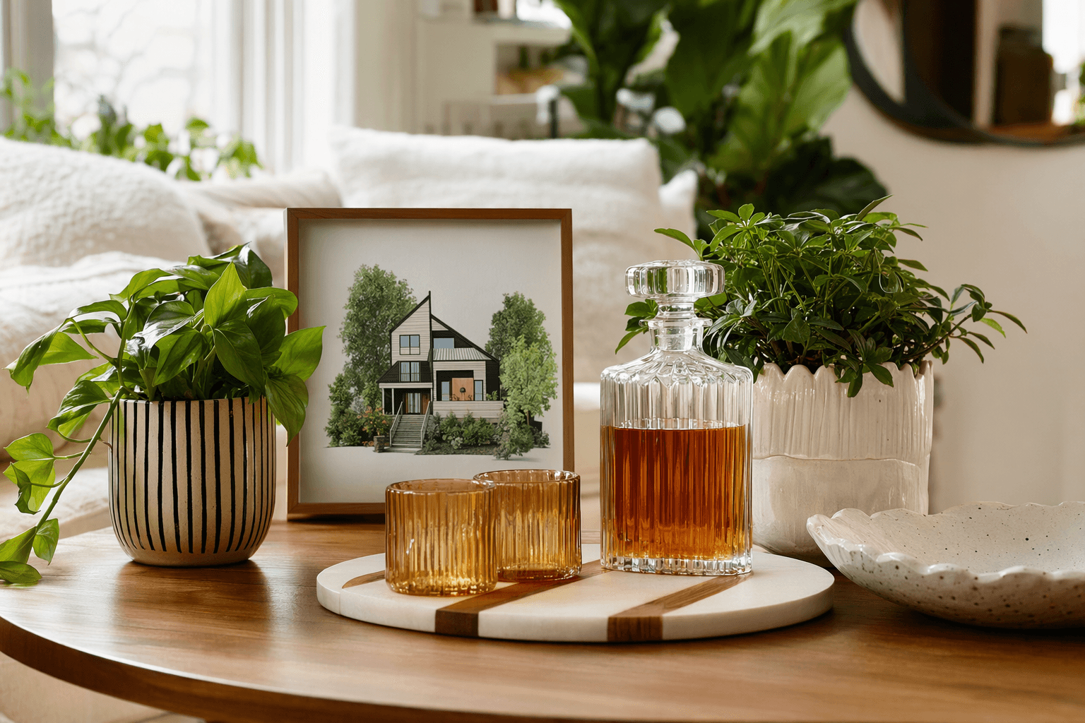 Whimsical housewarming gifts from Uncommon Goods, from plants to personalized decor