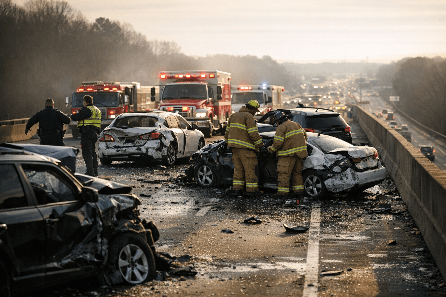 Multi Vehicle Crash Closed Capital Boulevard Overpass, Lanes Reopened