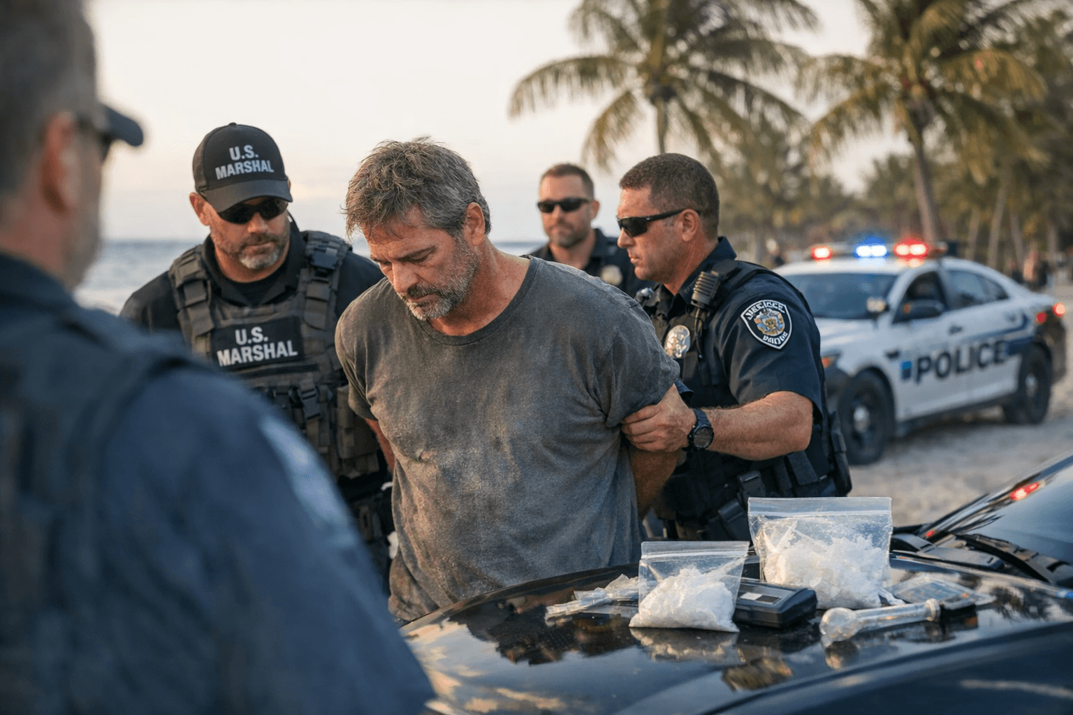 Suspect Wanted in Texas Arrested at Smathers Beach; Drugs Found