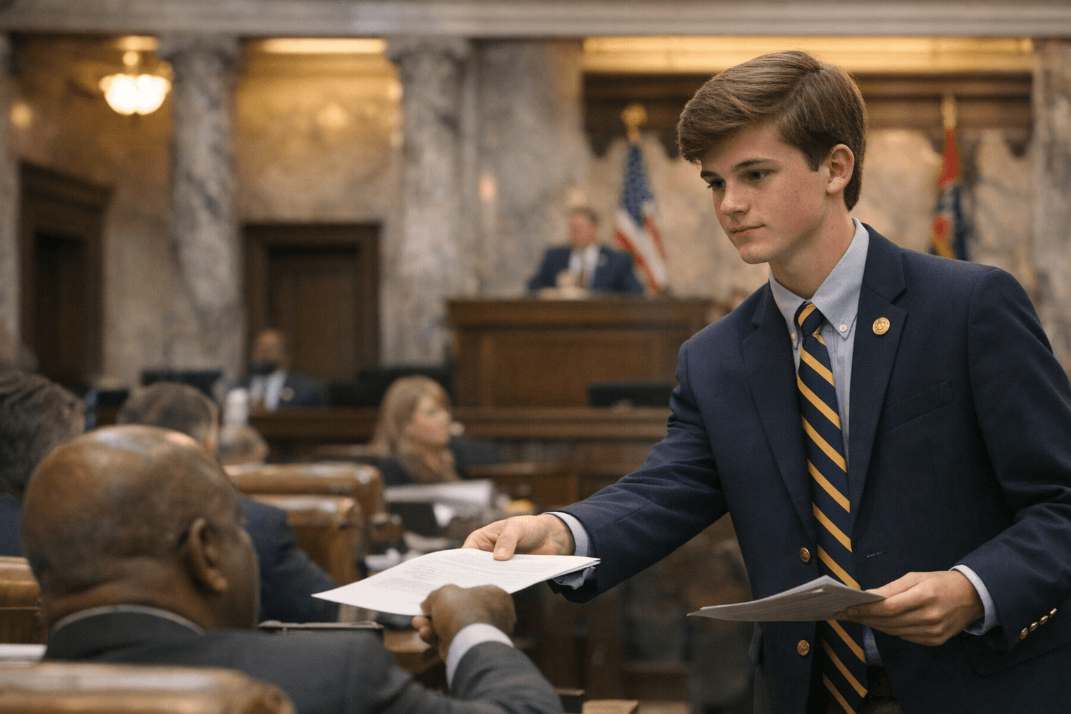 Oxford High Student Rhett Deweese, 16, Serves as Mississippi House Page