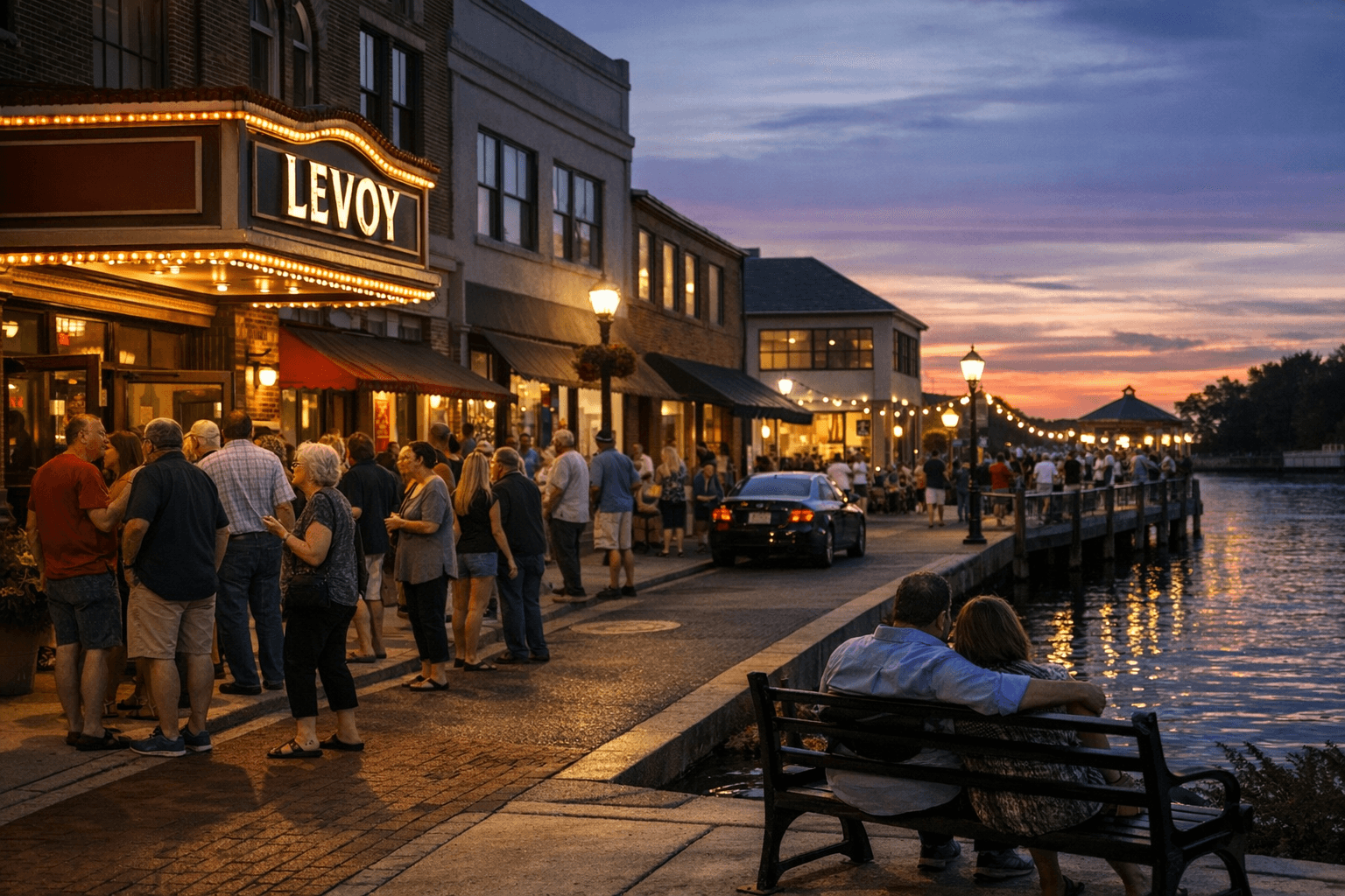 Levoy Theatre and Riverfront Renaissance Drive Downtown Millville Revival