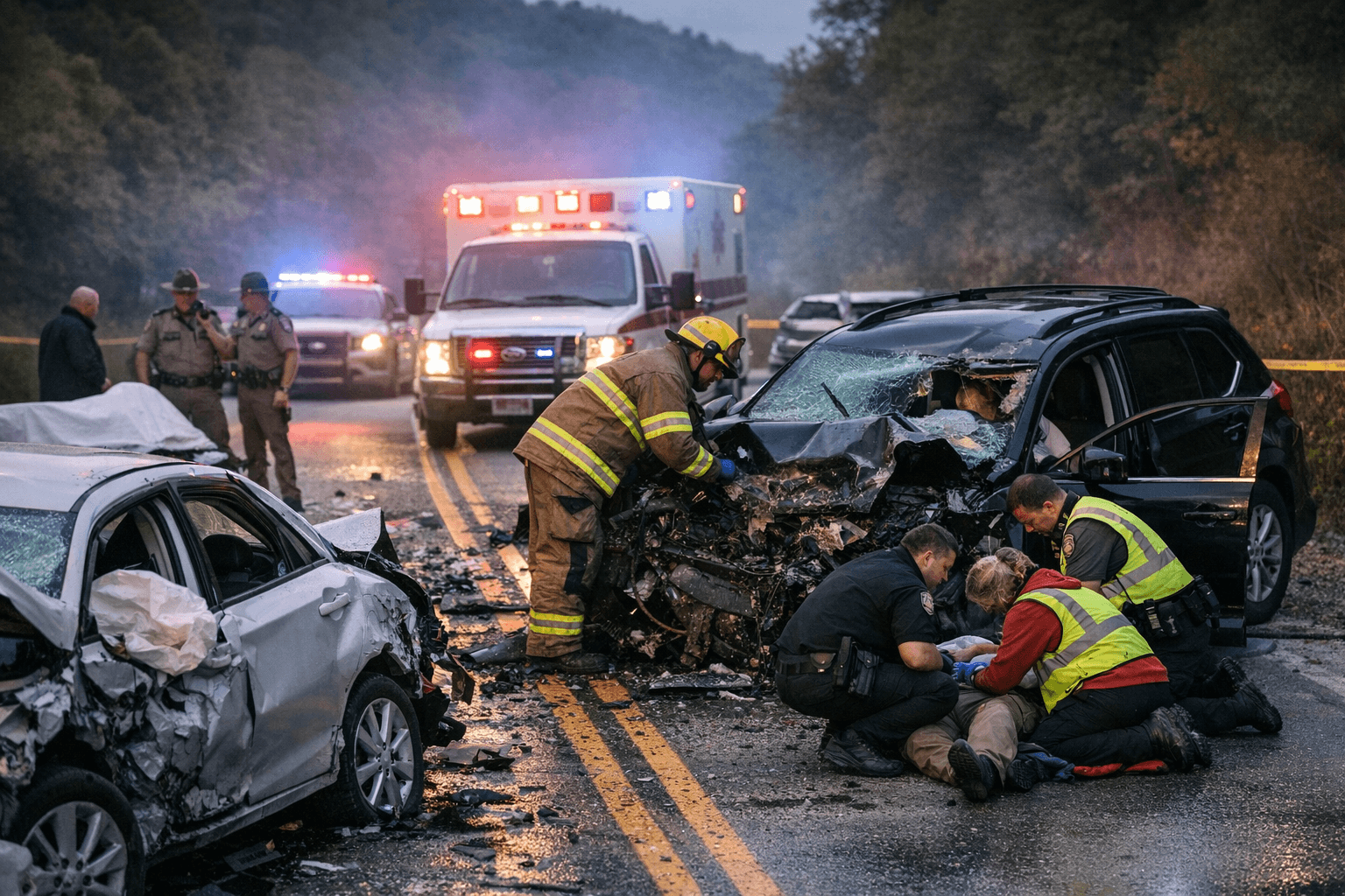 Head On Collision Kills One, Injures Two on KY 15