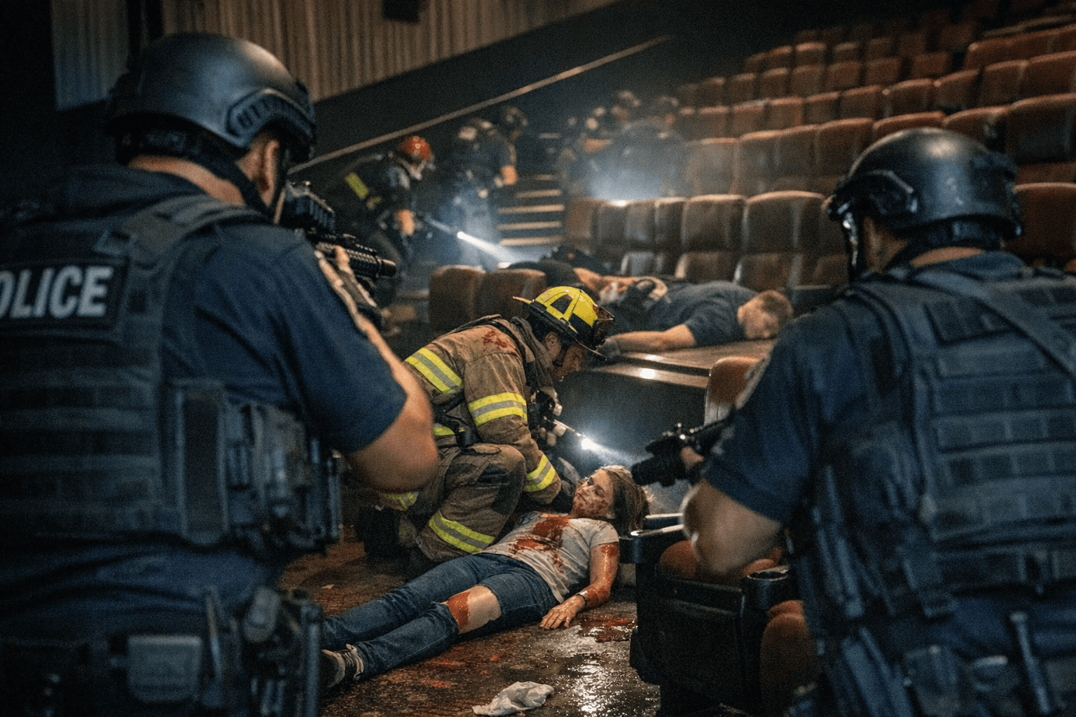 Allen first responders drill active-shooter response at Cinemark theater