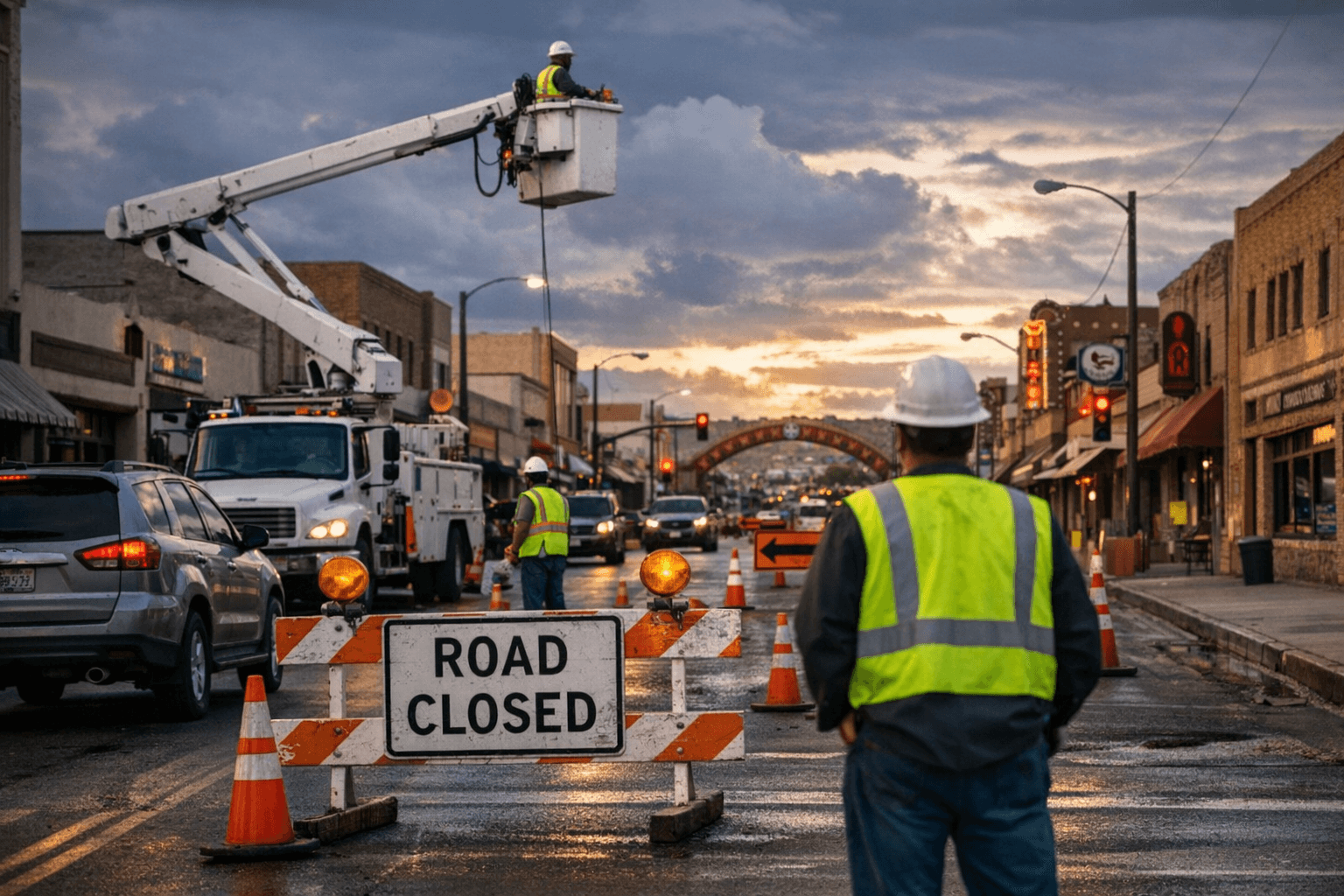 Temporary Lane Detour on E. Aztec Ave. Impacts Downtown Traffic