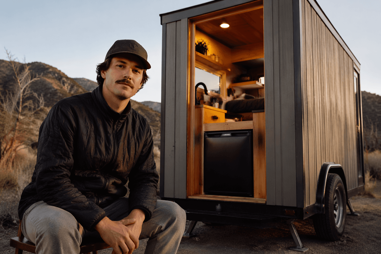 Levi Kelly builds world’s smallest tiny house, just 19.46 square feet