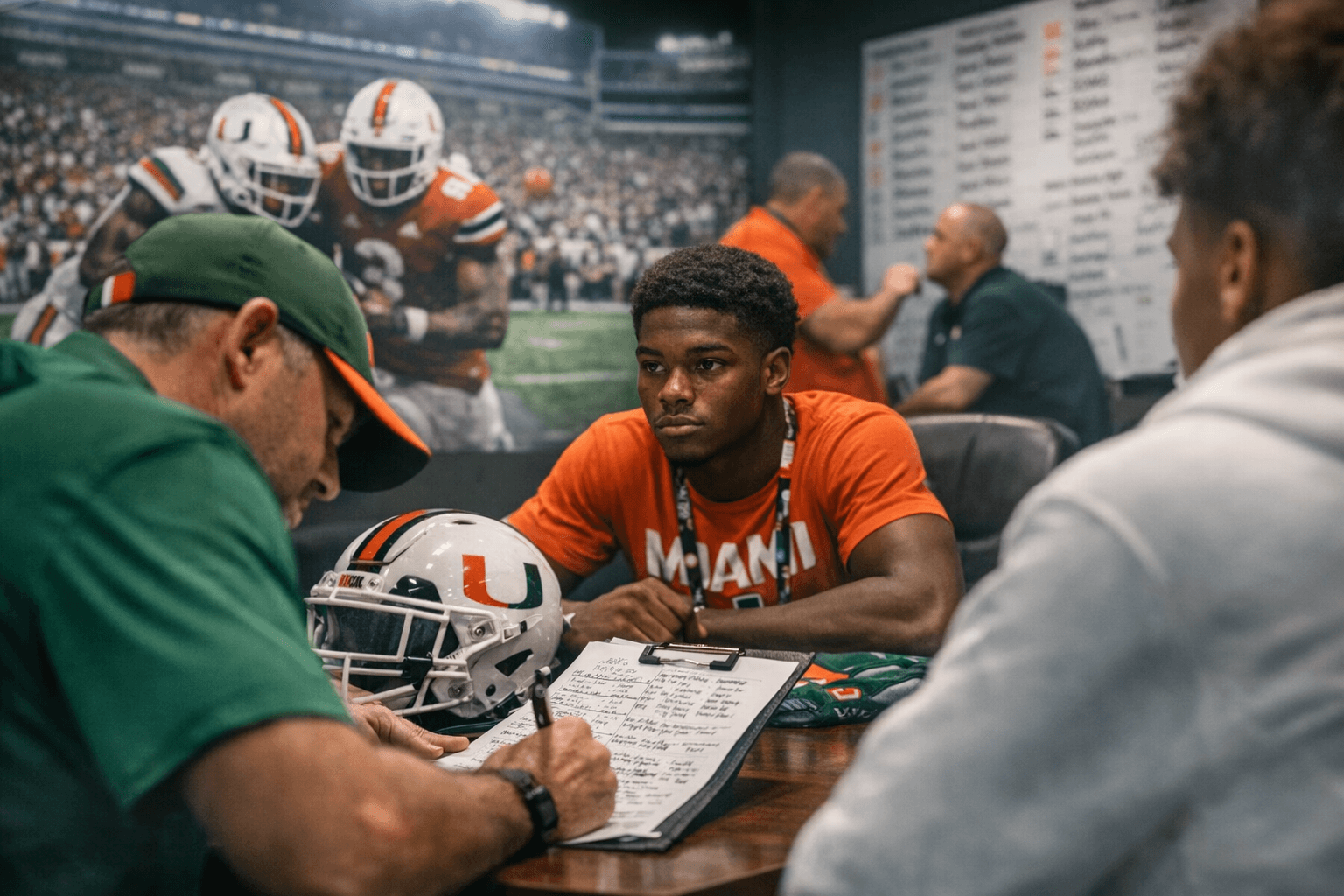 The research notes provided are about college football recruiting (Miami Hurricanes), not High School Basketball in Indiana. No basketball content is present to write a headline about.