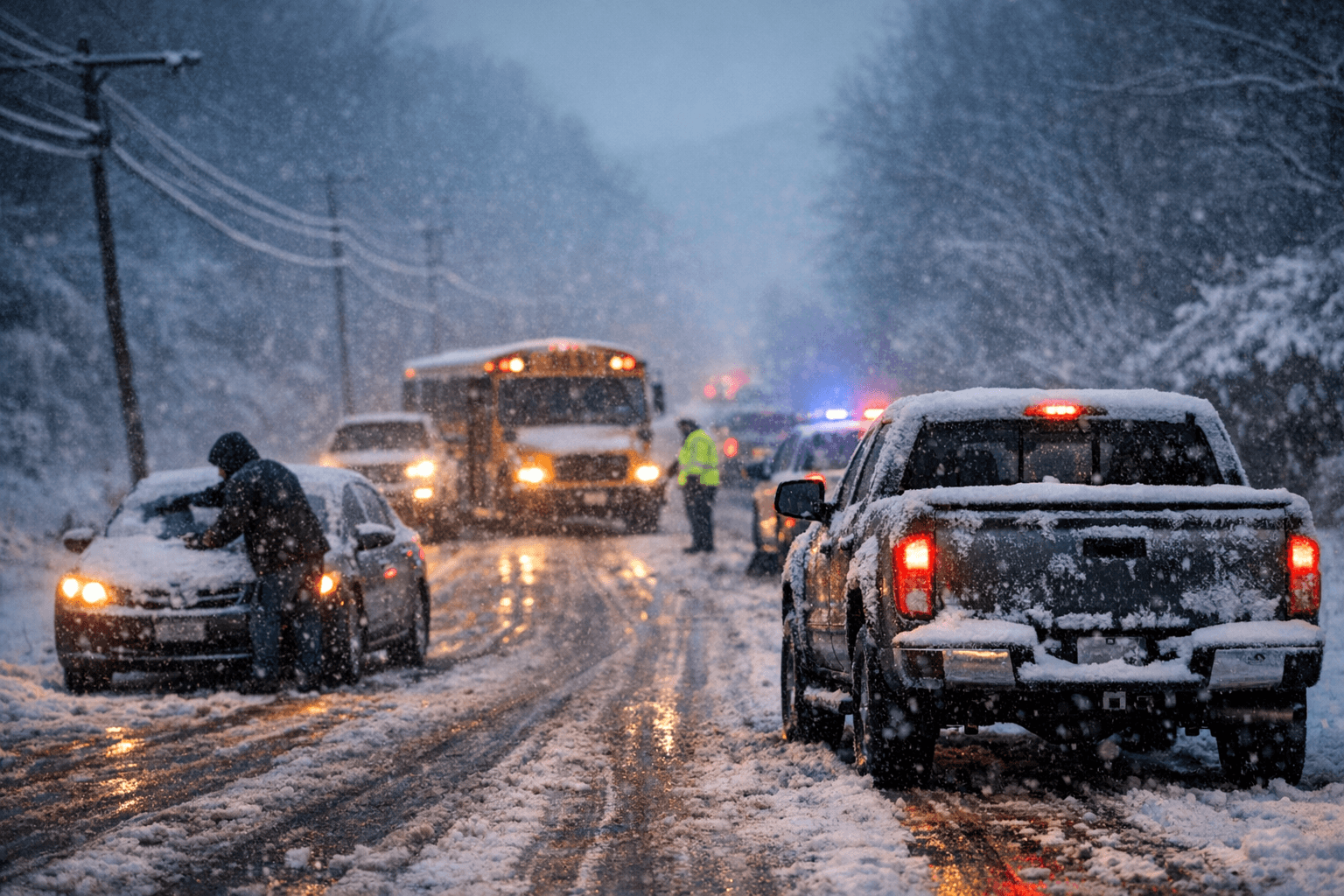 Late Night Snow Causes Morning Travel Disruption in Perry County
