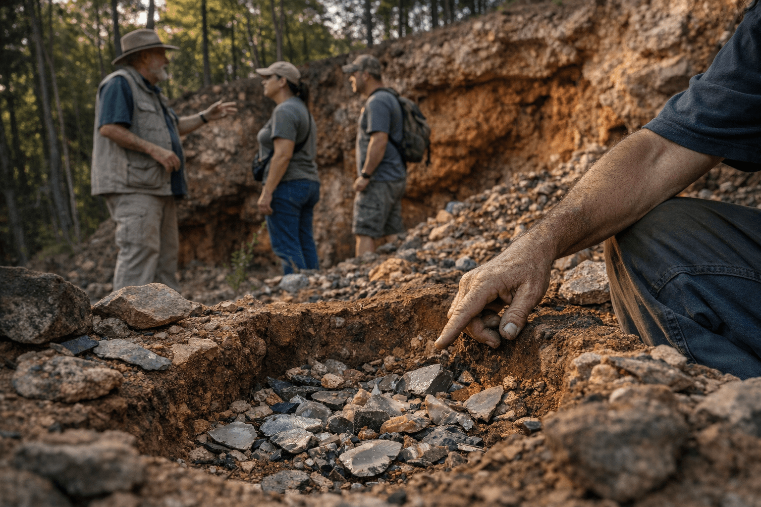 Red Bluff Flint Quarries Offer Local History Walk, Raise Preservation and Access Questions