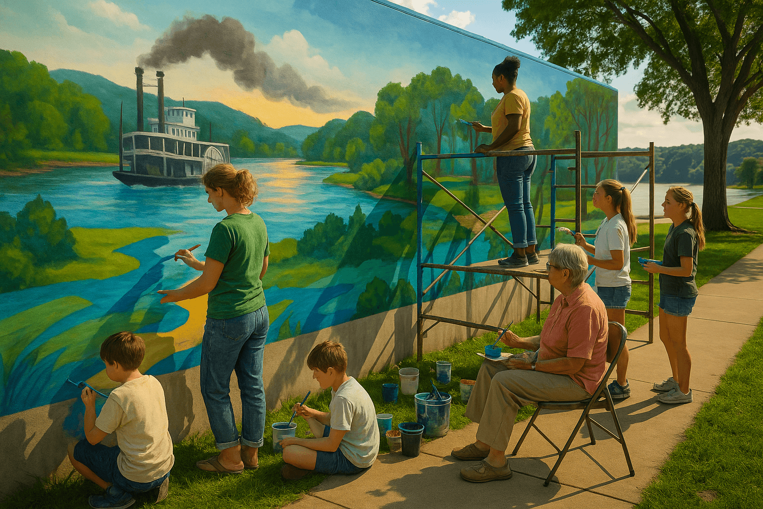 Community Paints the River: ‘Art in the Park’ Mural Brings New Life to Sunset Park