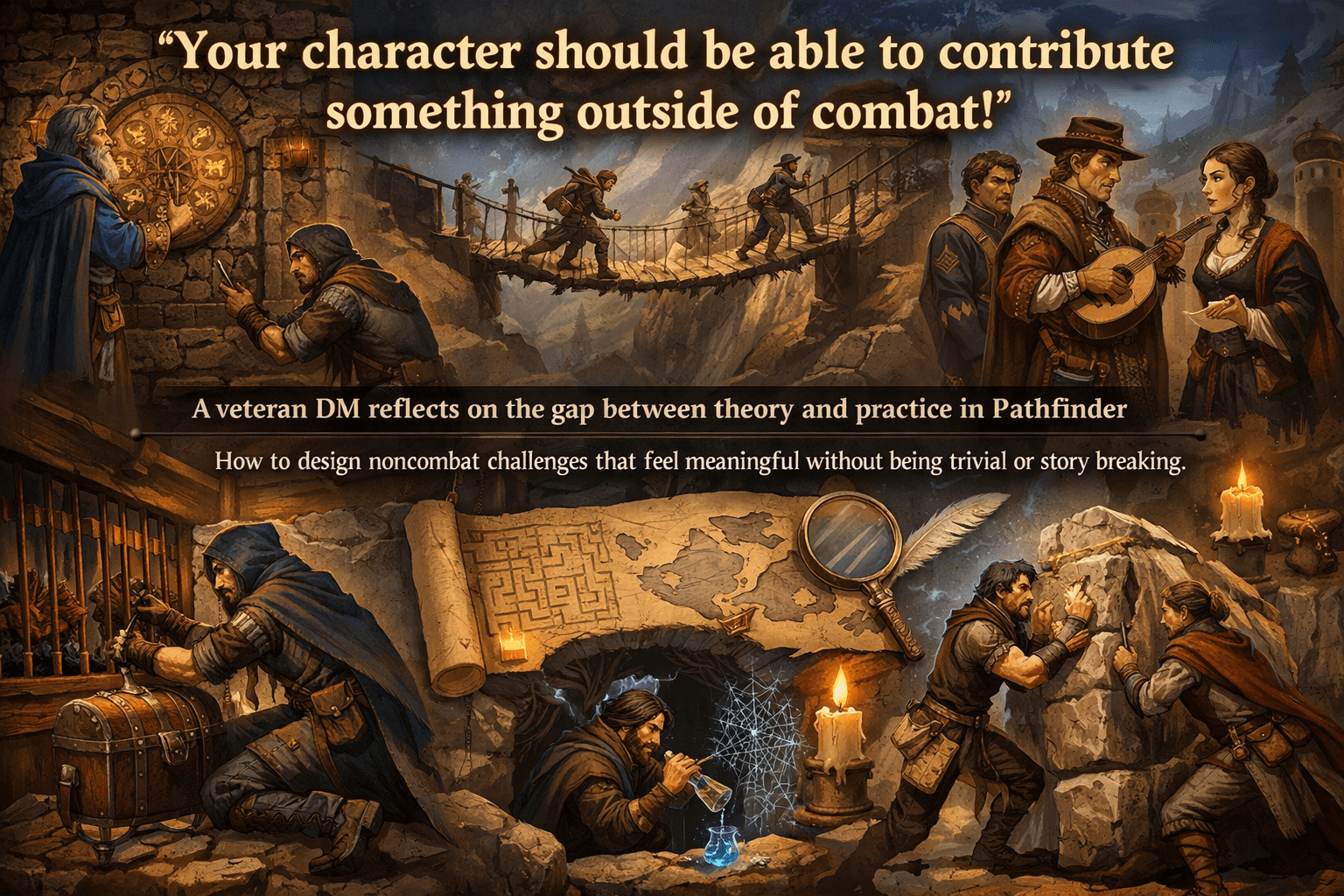 "Your character should be able to contribute something outside of combat!"