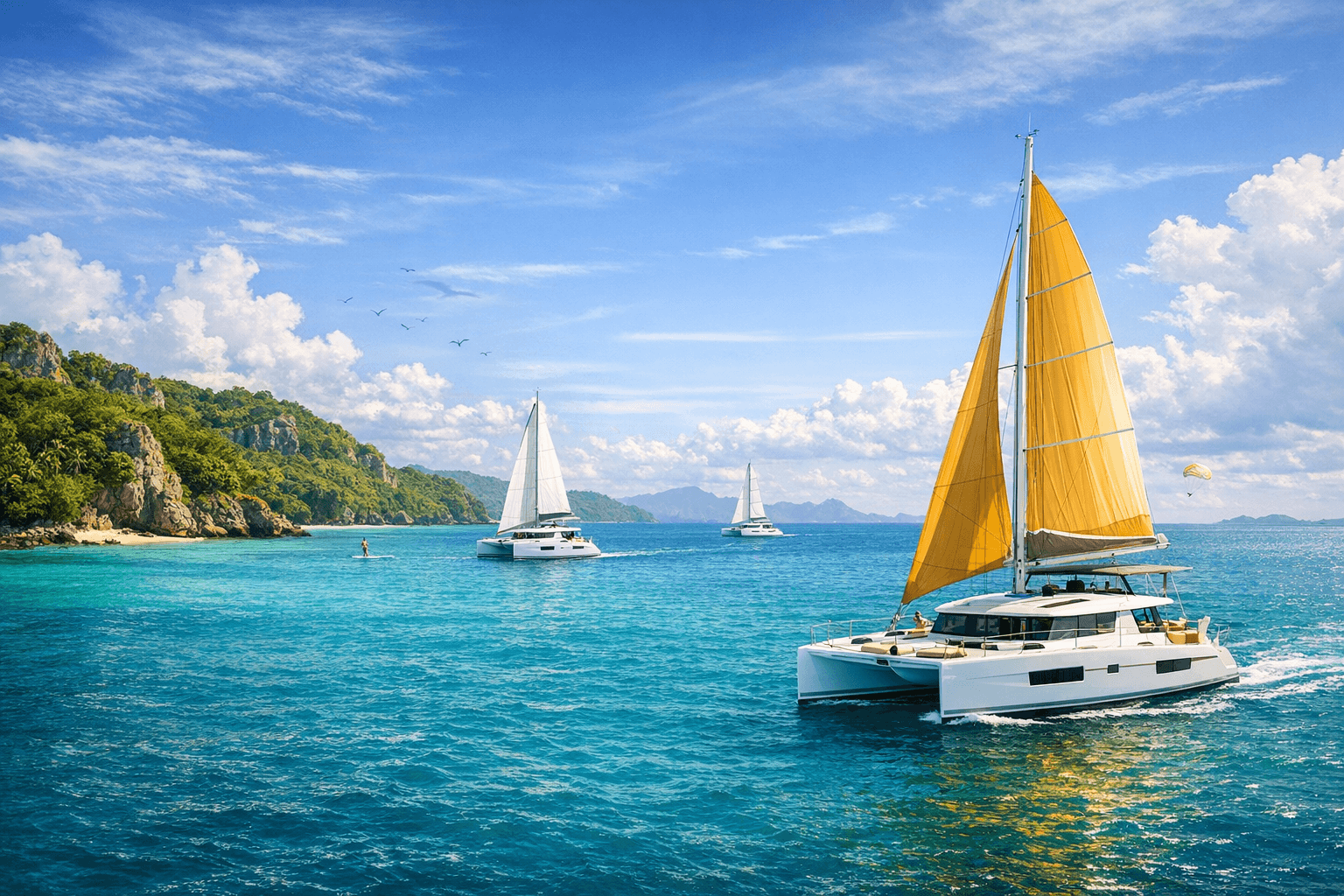 Catamaran Yachts background
