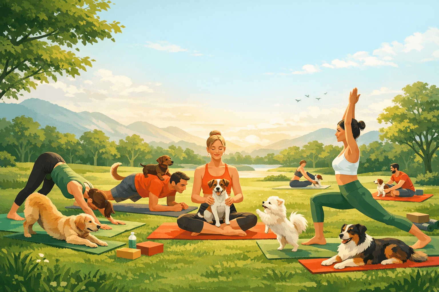 Dog Yoga background