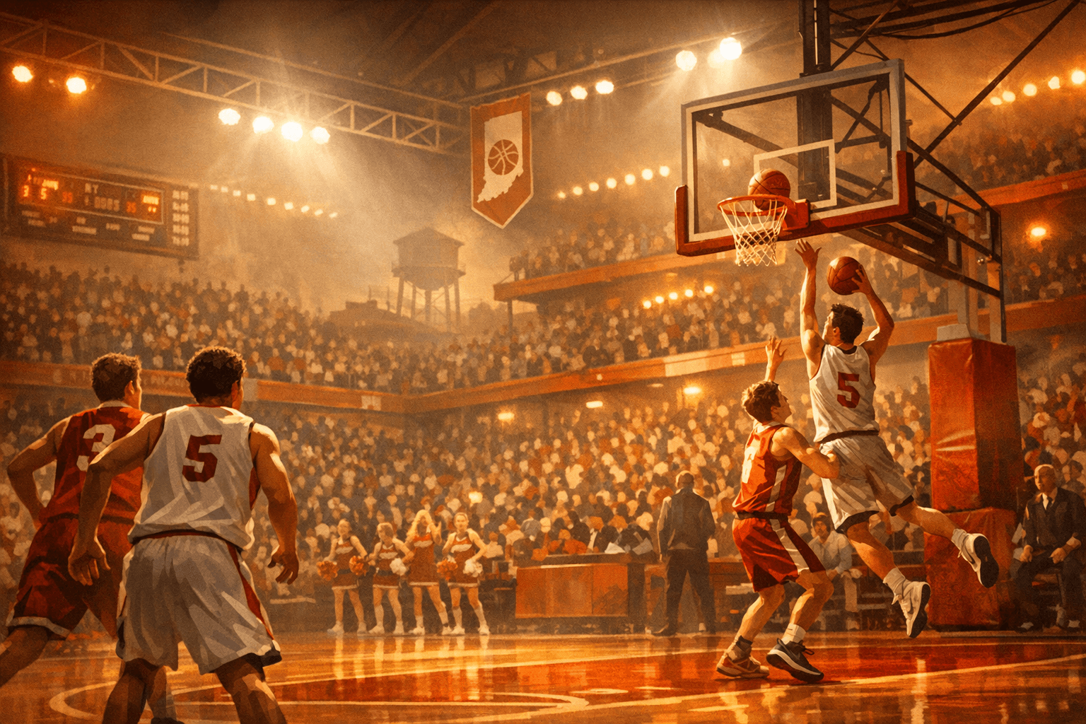 High School Basketball in Indiana background