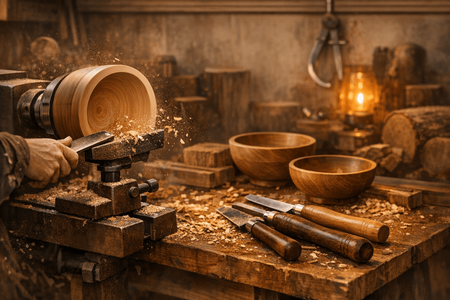 Woodturning background