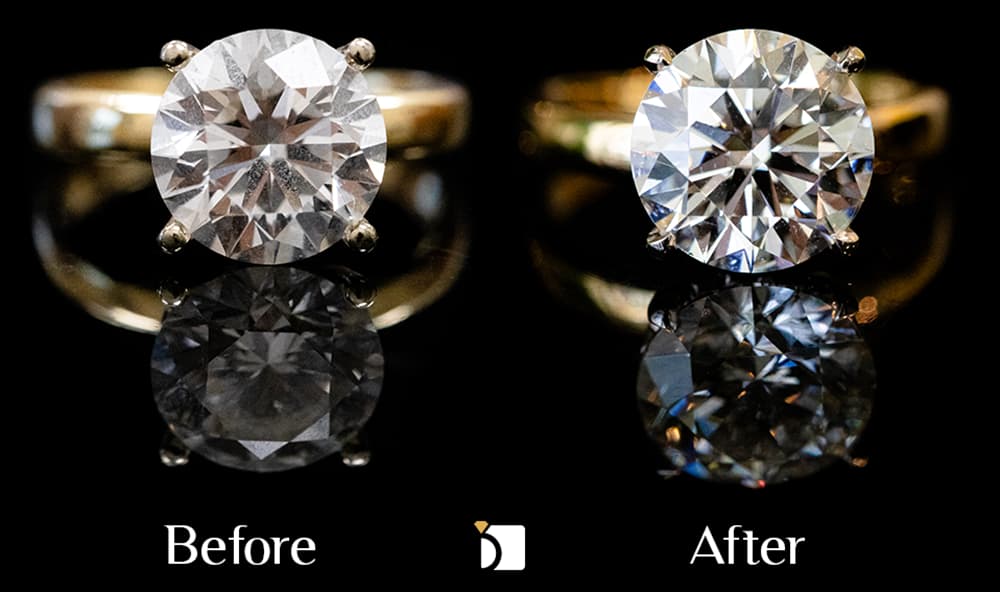 Moissanite rings can stay set during resizing and prong repairs