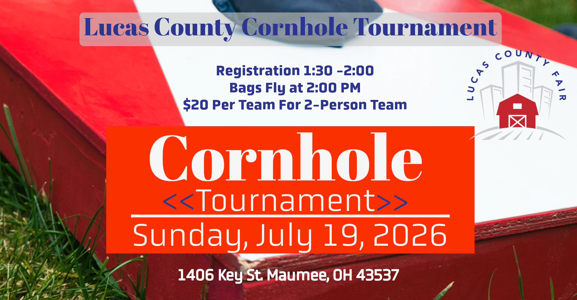 Lucas County Fairgrounds promotes July 19 cornhole tournament with cash prizes