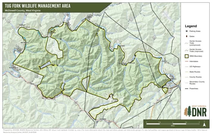 Tug Fork Wildlife Management Area offers public access in McDowell County