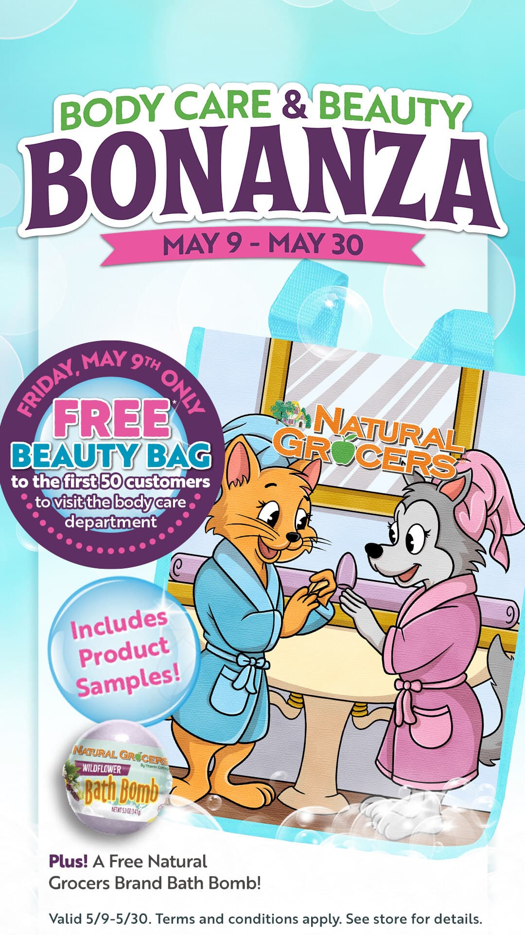 Natural Grocers offers free bath bomb in limited beauty bag giveaway