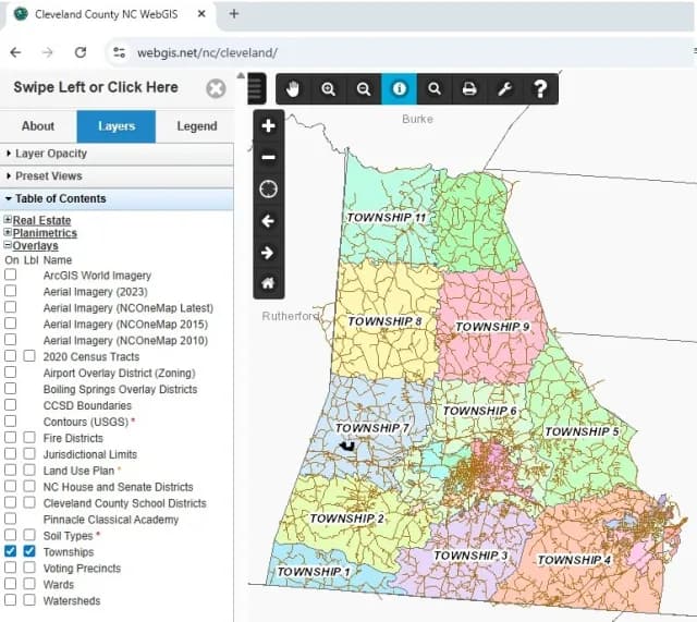 Cleveland County page helps residents find their town and services