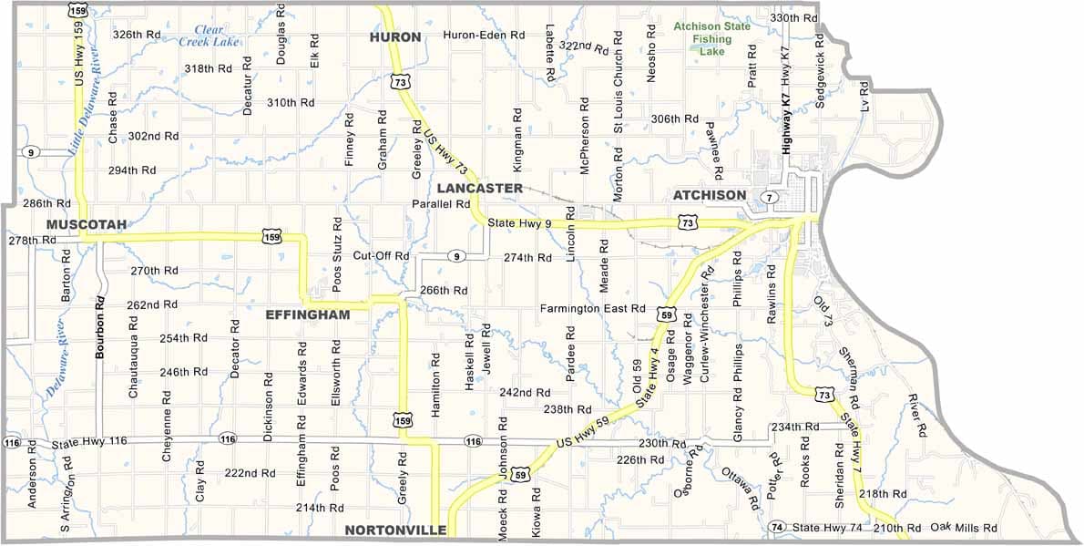 How Atchison County’s townships shape property, elections and rural addresses
