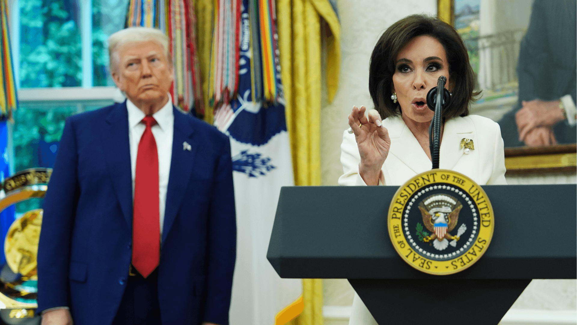 Trump meets with Pirro amid questions over her future after case drop