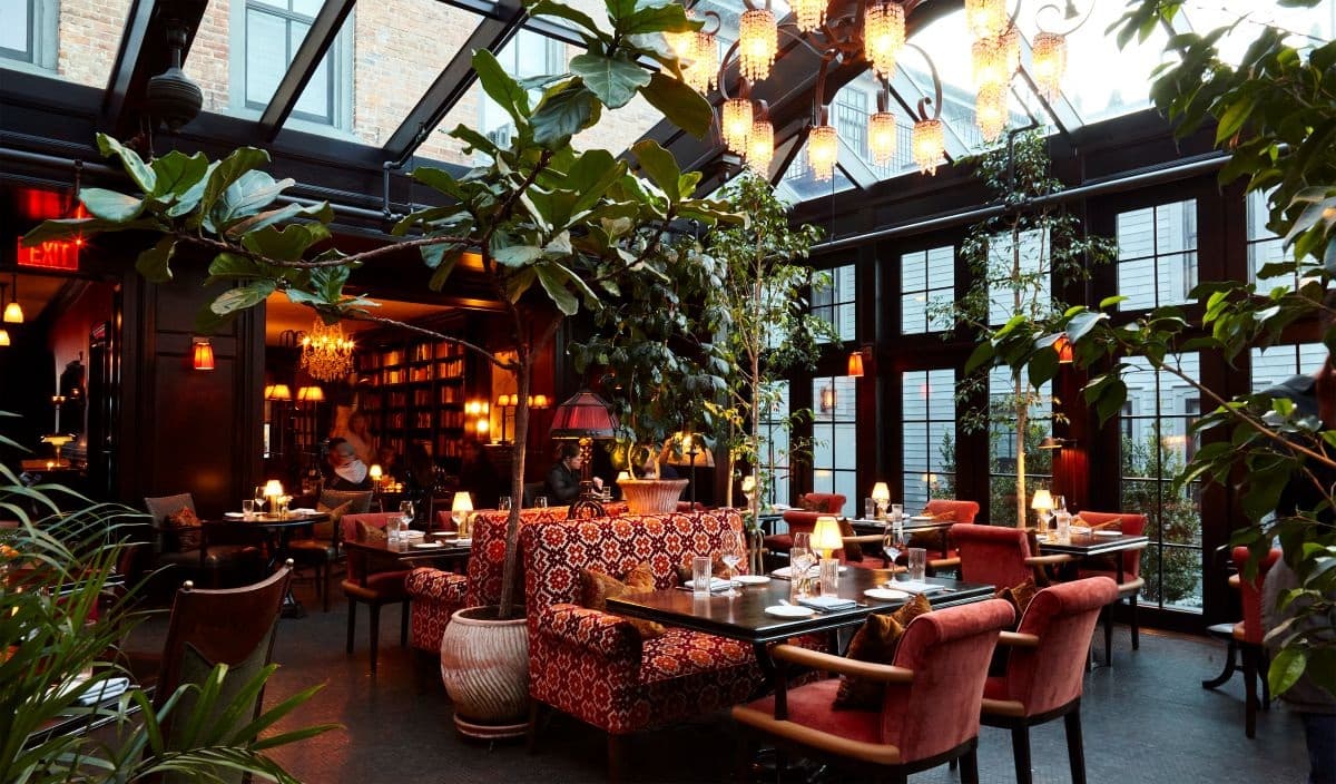 The Maker Hotel turns glass conservatory into French dining room
