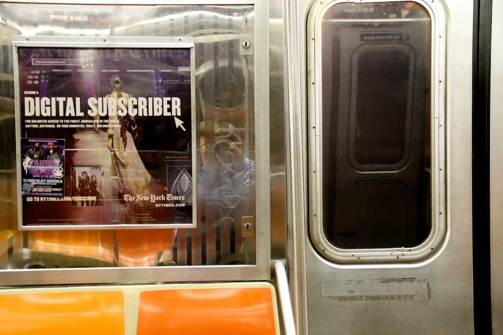 New York Times digital subscriber growth slows, shares fall