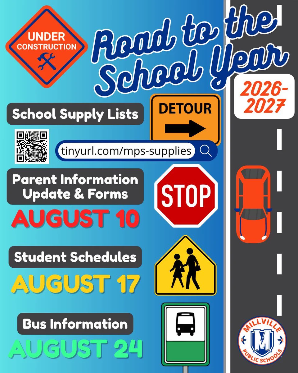 Millville schools post key back-to-school dates and supply lists