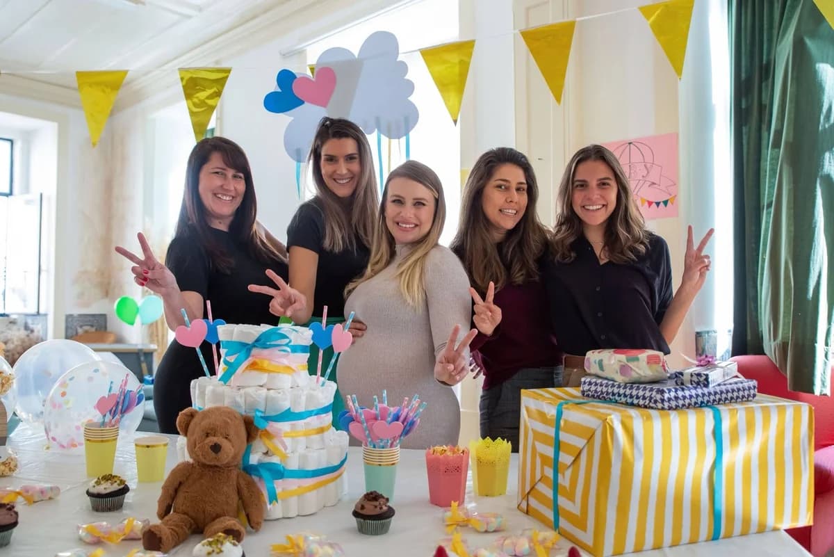 Baby shower invites should go out four to six weeks ahead