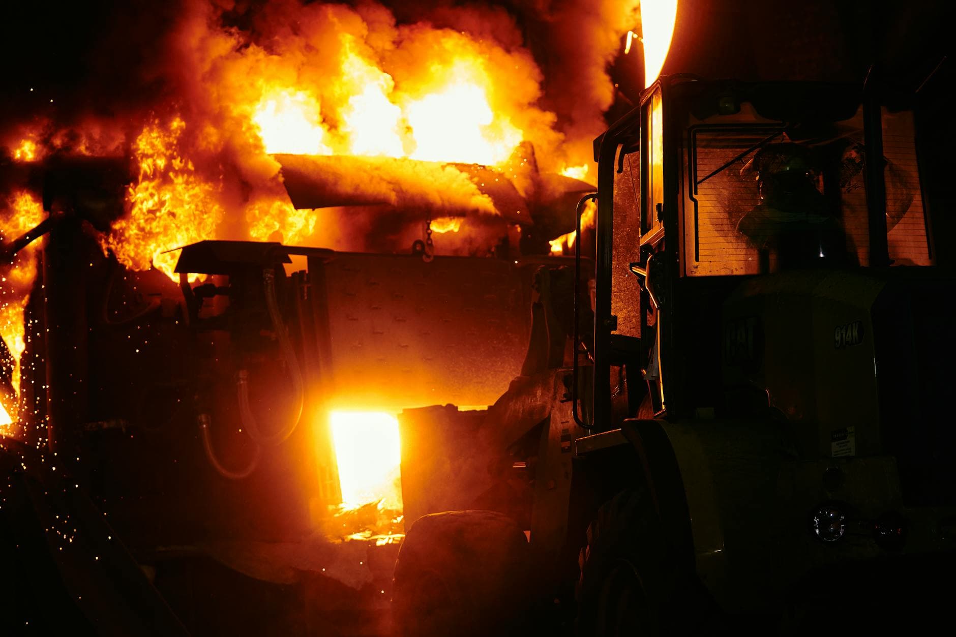 Late-night fire at north Harris County concrete plant injures firefighter
