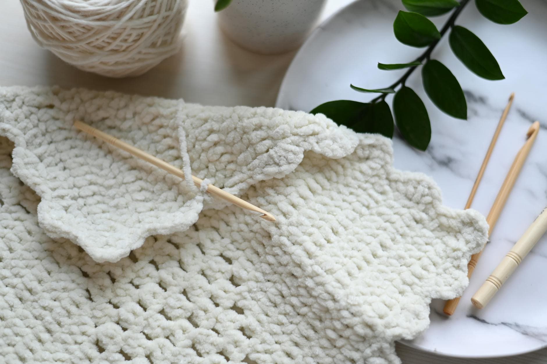 Crossed Double Stitch Baby Blanket Balances Easy Repeats, Elegant Texture
