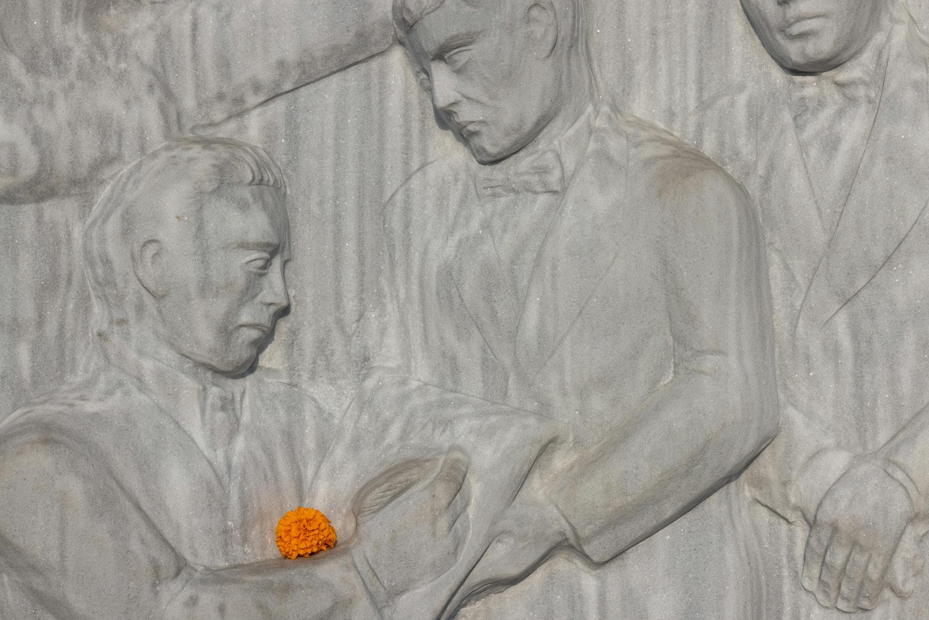 Banksy unveils blindfolded suit sculpture in London’s ceremonial heart
