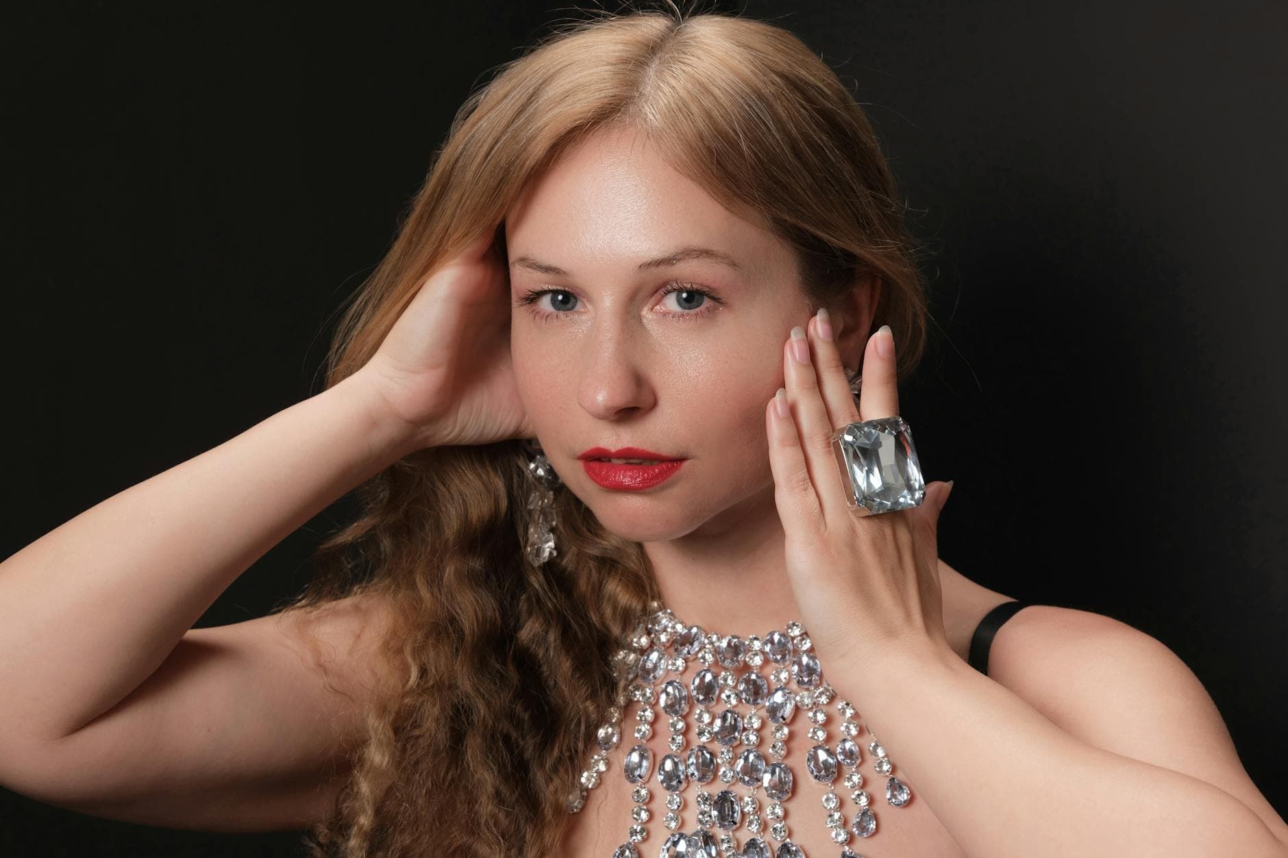 April Dripped in Diamonds as Statement Necklaces Lead Summer Trend