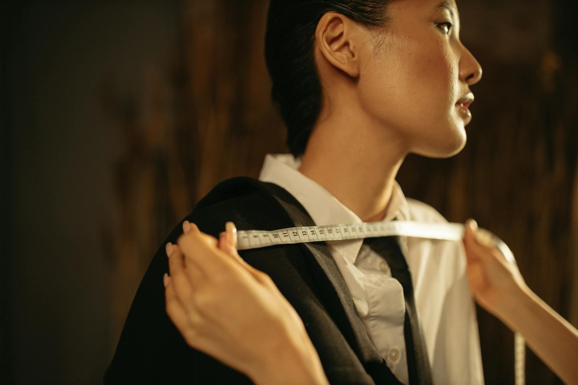 Petite workwear favors sculpted tailoring, not oversized layers