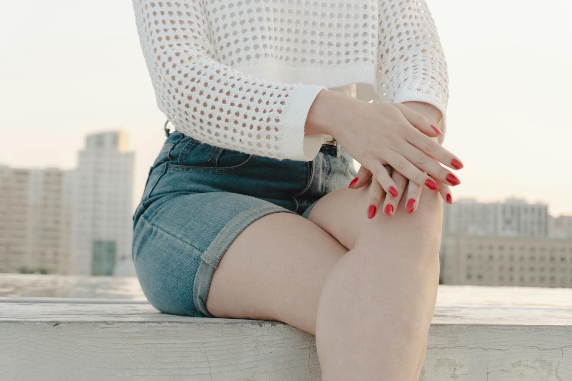 Petite shoppers embrace long denim Bermuda shorts with low-rise styling