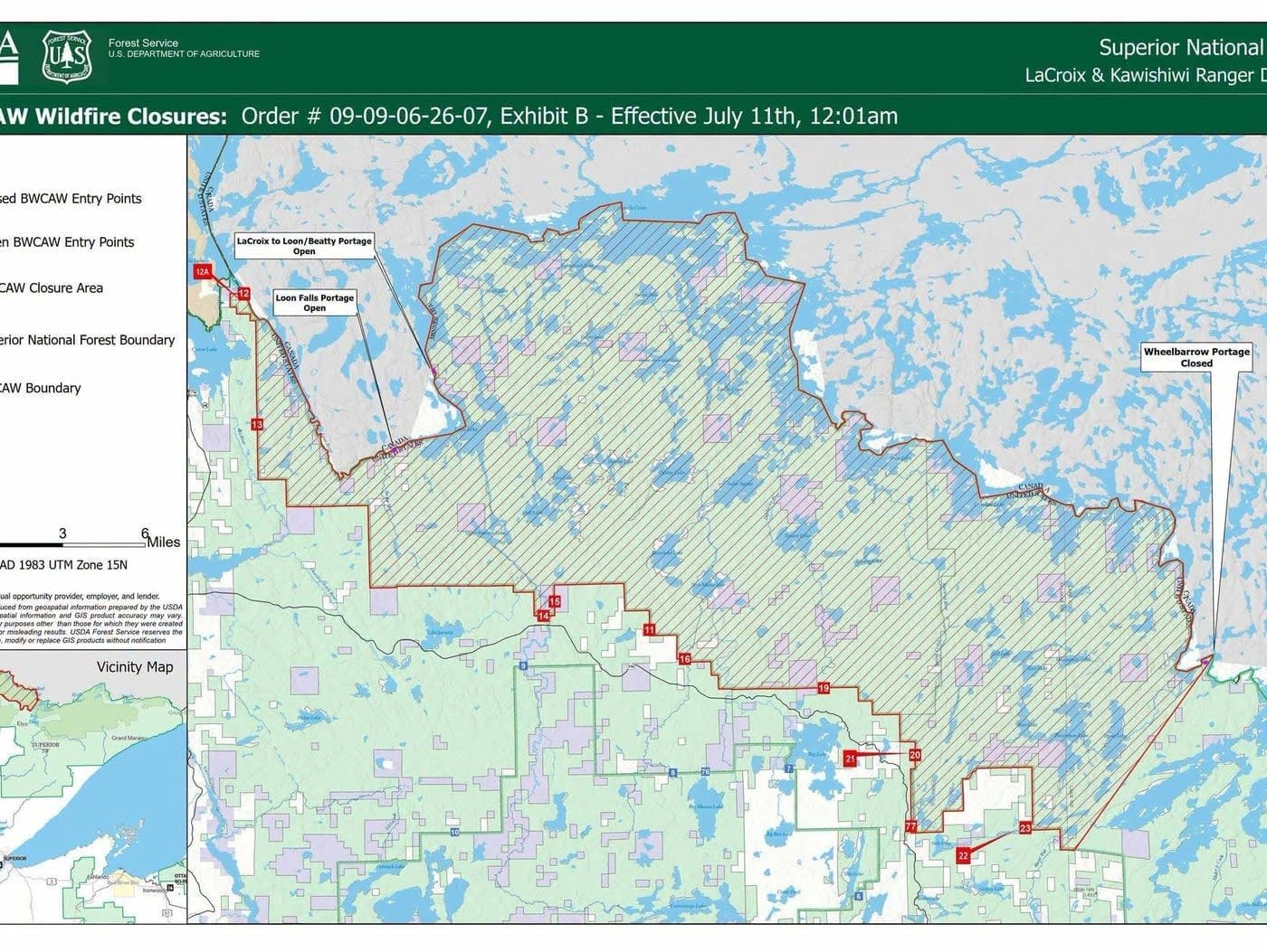 Boundary Waters closes as 16 wildfires spread across Superior Forest