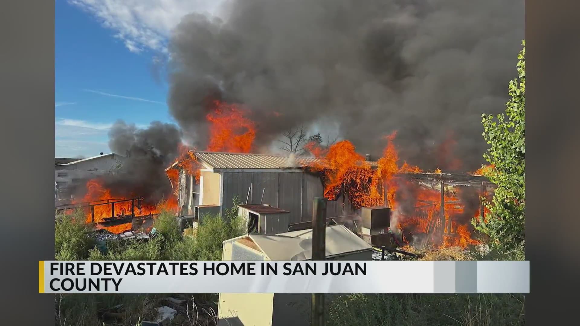 Home destroyed in San Juan County fire, no injuries reported