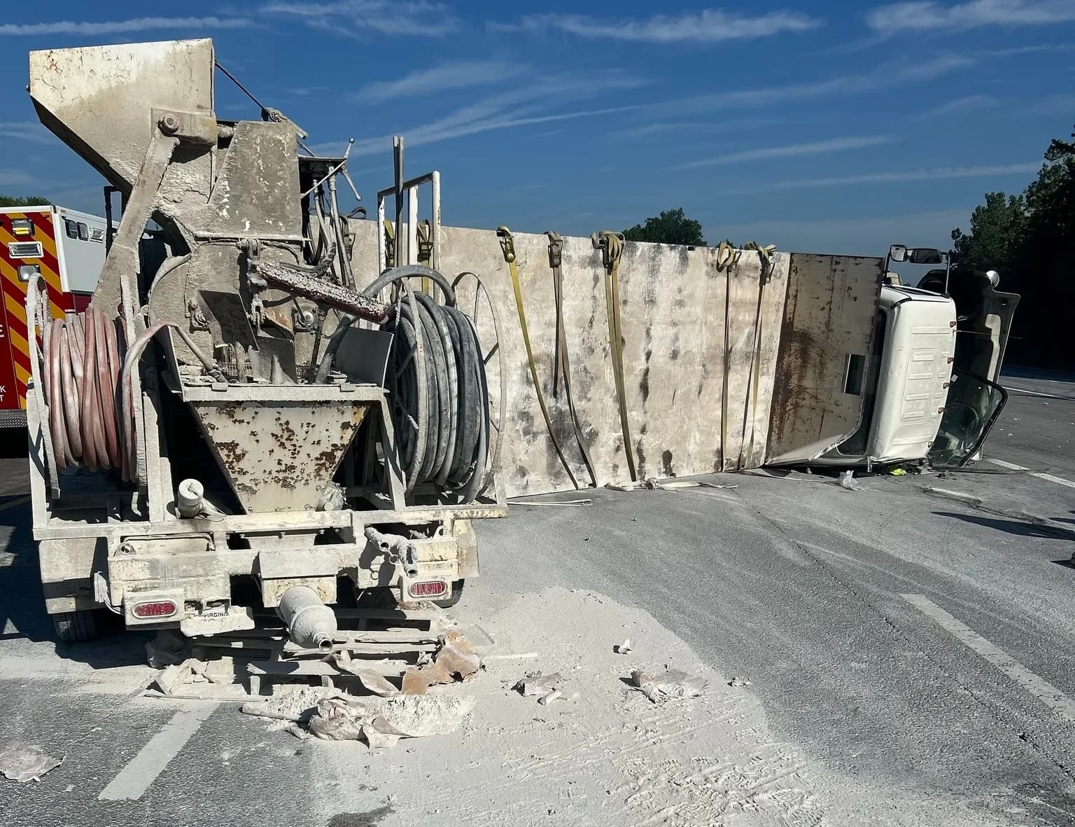 Tractor-trailer crash closes westbound I-64 in Goochland County