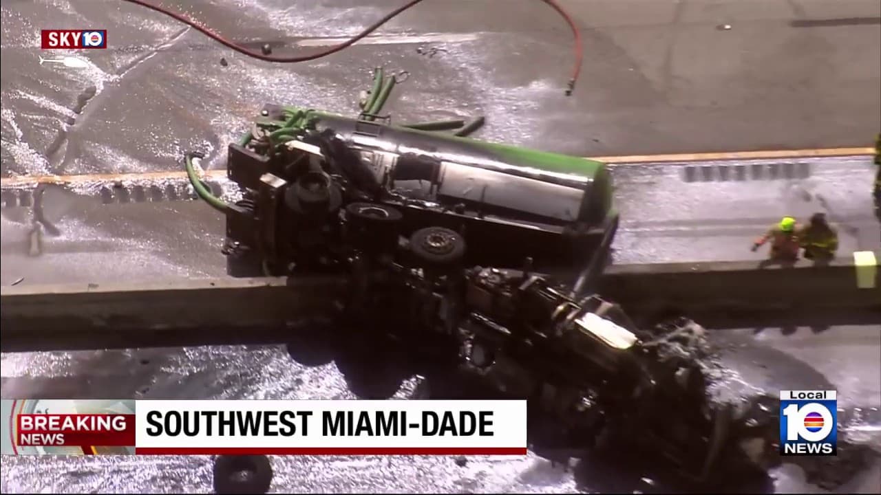 Tanker truck crash on Florida Turnpike kills driver, snarls Miami-Dade traffic