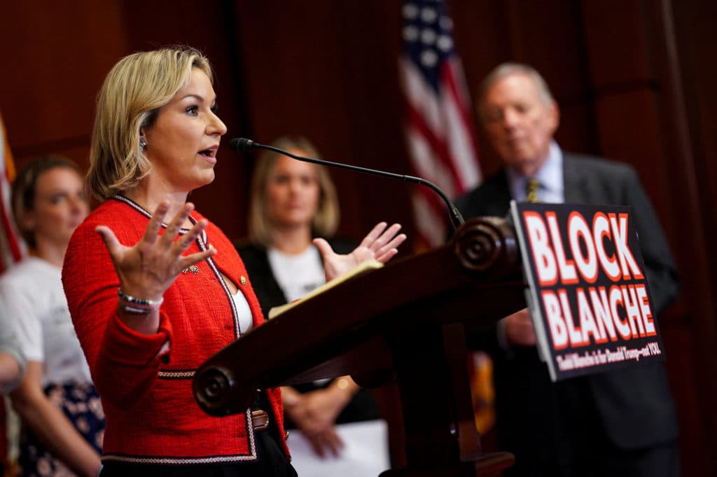 Senator conditions Blanche support on meeting Epstein accusers